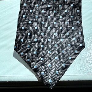 RBM Men's Necktie Black Geometric Polka Dot Patterned Business‎ Casual